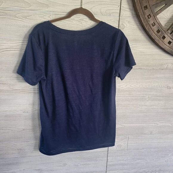 Fabletics Classic T Shirt Navy Womens SZ M Logo - Picture 6 of 6